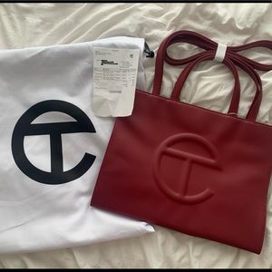 Telfar Medium Bag in Oxblood - NWT and Receipt